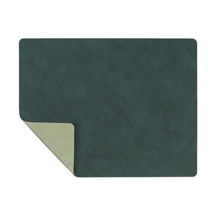 Nupo placemat reversible square L 1 pc - Dark green-olive green - LIND DNA