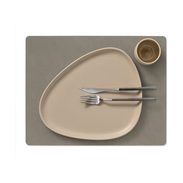 Nupo placemat reversible square L 1 pc - Linen-Flint grey - LIND DNA