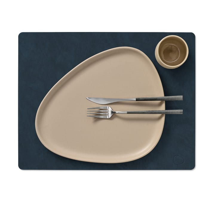 Nupo placemat reversible square L 1 pc, Midnight blue-petrol LIND DNA