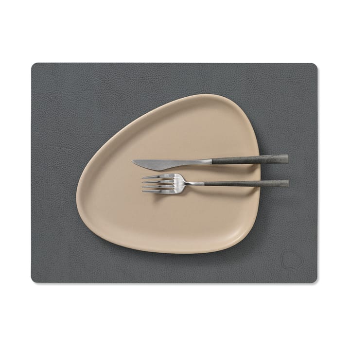 Serene placemat square M 26.5x34.5 cm, Anthracite LIND DNA