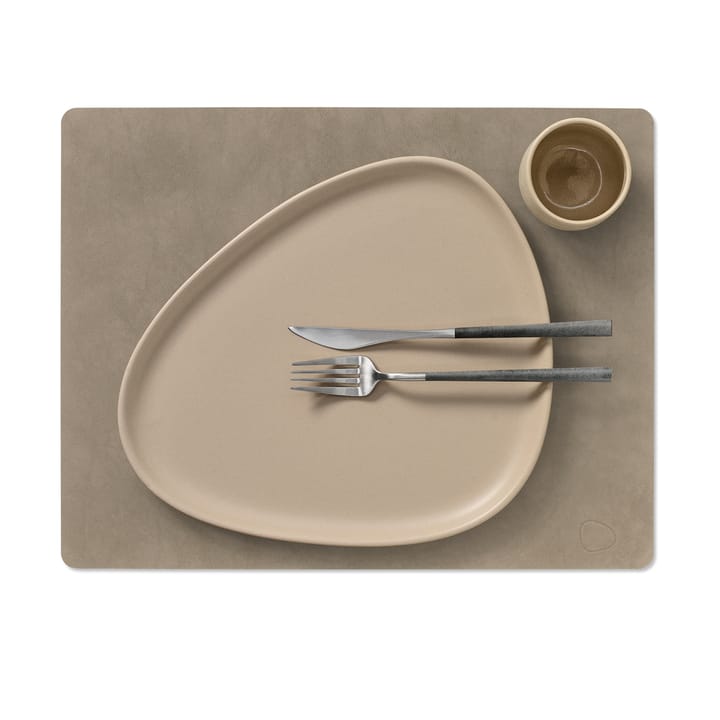 Square Nupo placemat 35x45 cm, Nomad grey LIND DNA