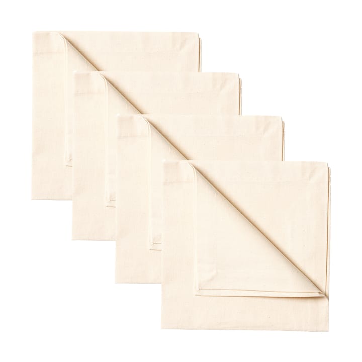 Robert napkins 4-pack - Cotton beige - Linum