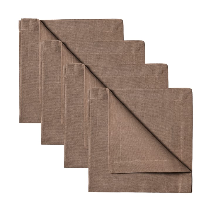 Robert napkins 4-pack - Dark mole brown - Linum