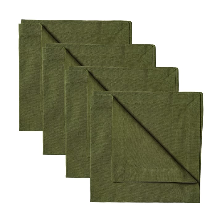 Robert napkins 4-pack - Dark olive green - Linum