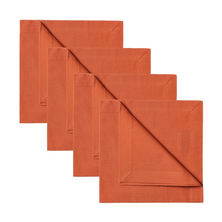 Robert napkins 4-pack - Rust orange - Linum