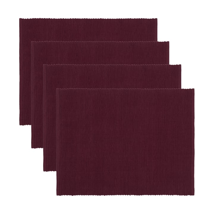 Uni placemat 35x46 cm 4-pack - Burgundy red - Linum