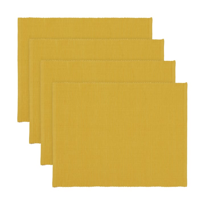 Uni placemat 35x46 cm 4-pack - Mustard yellow - Linum