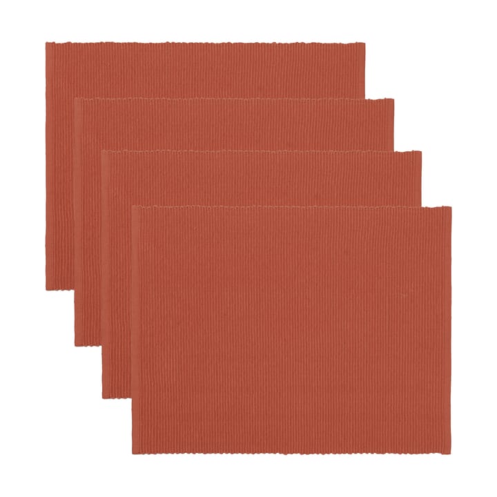 Uni placemat 35x46 cm 4-pack - Rust Orange - Linum