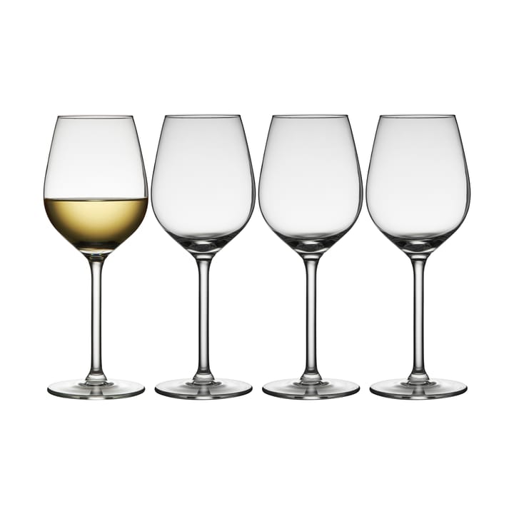 Juvel white wine glass 38 cl 4-pack - Clear - Lyngby Glas