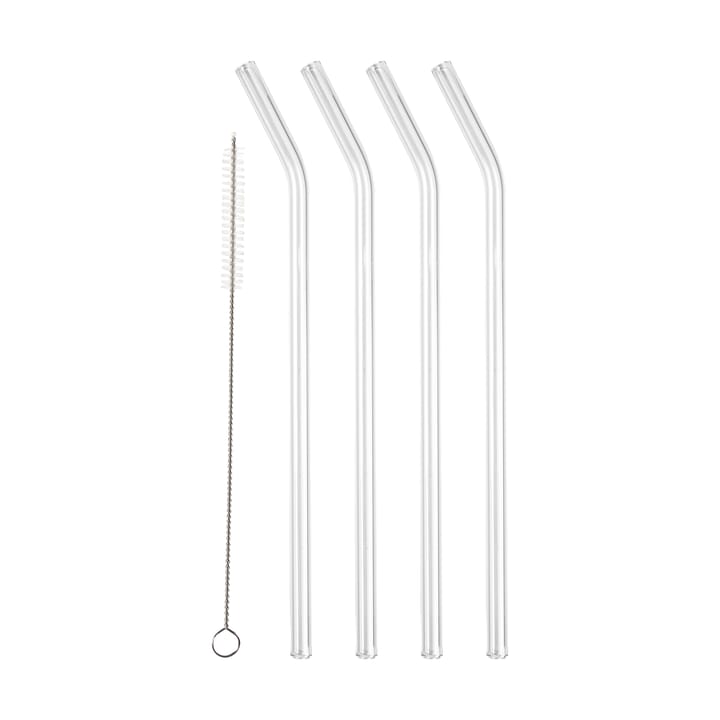 Lyngby Glas straws 21.5 cm 4-pack - Clear - Lyngby Glas