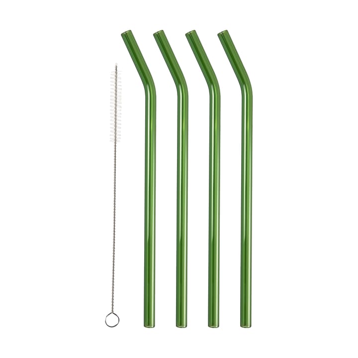 Lyngby Glas straws 21.5 cm 4-pack, Green Lyngby Glas