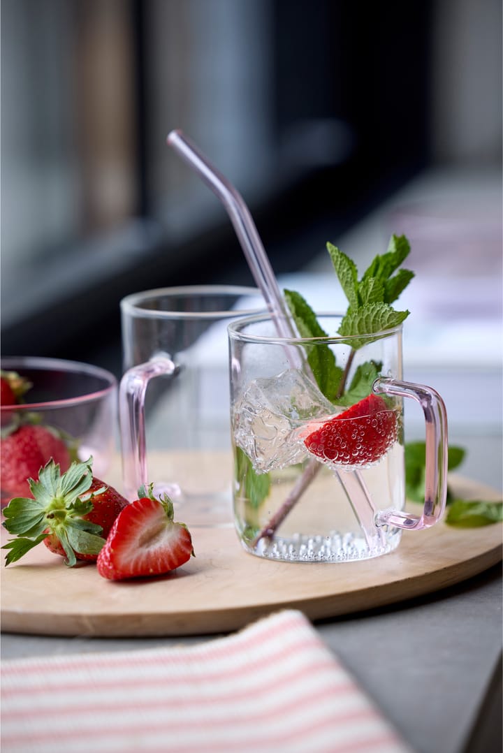 Lyngby Glas straws 21.5 cm 4-pack, Pink Lyngby Glas