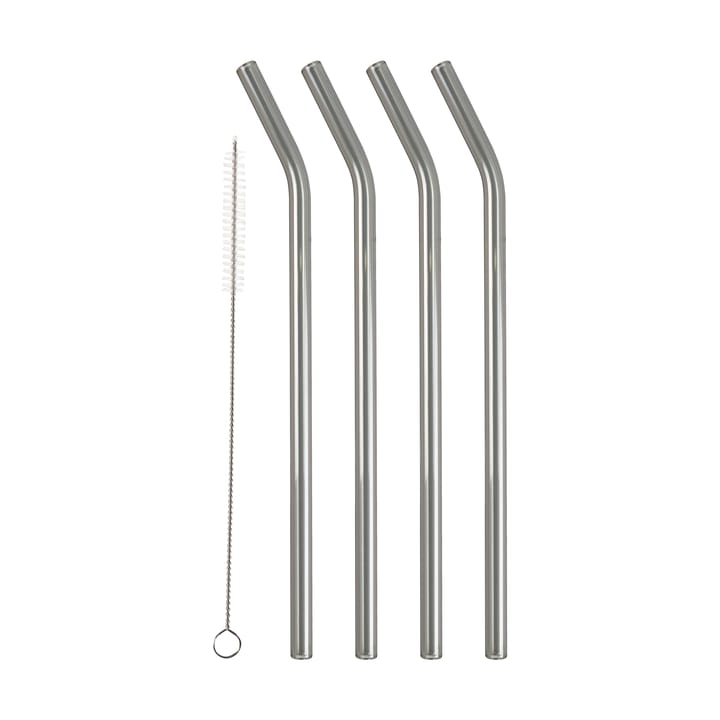 Lyngby Glas straws 21.5 cm 4-pack - Smoke - Lyngby Glas