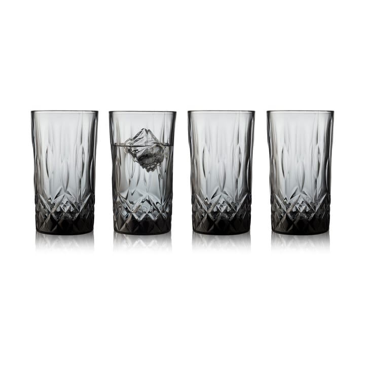 Sorrento highball glass 38 cl 4-pack, Smoke Lyngby Glas