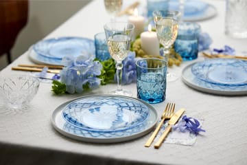 Sorrento plate Ø21 cm 4-pack - Blue - Lyngby Glas