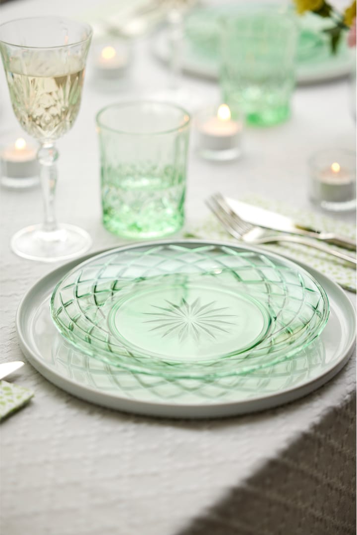 Sorrento plate Ø21 cm 4-pack, Green Lyngby Glas