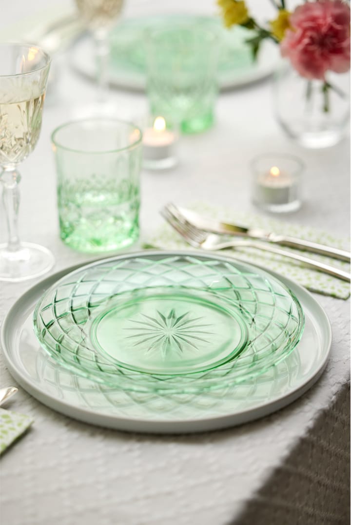 Sorrento plate Ø21 cm 4-pack, Green Lyngby Glas