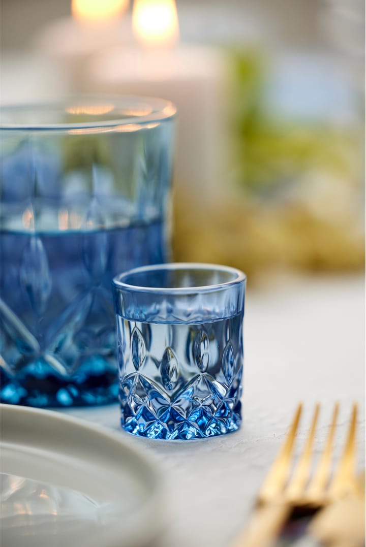 Sorrento shot glasses 4 cl 4-pack, Blue Lyngby Glas