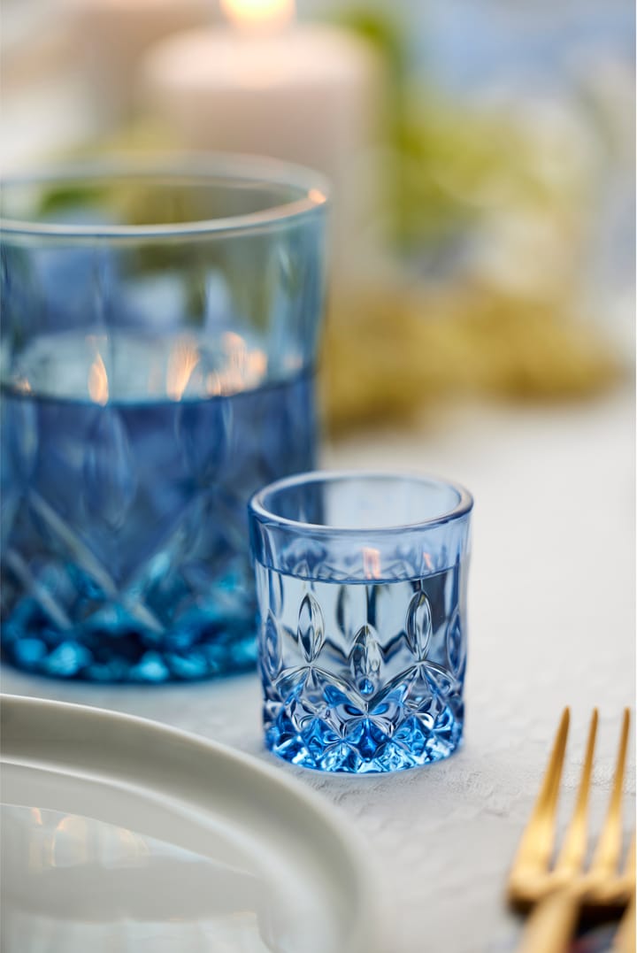 Sorrento shot glasses 4 cl 4-pack, Blue Lyngby Glas