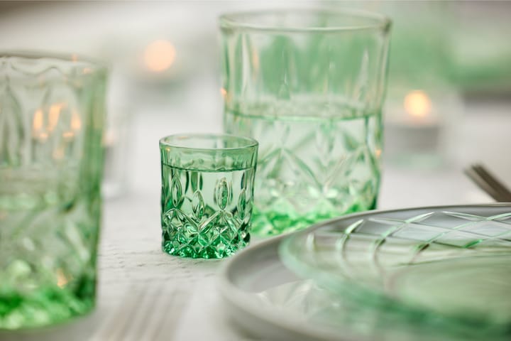 Sorrento shot glasses 4 cl 4-pack, Green Lyngby Glas