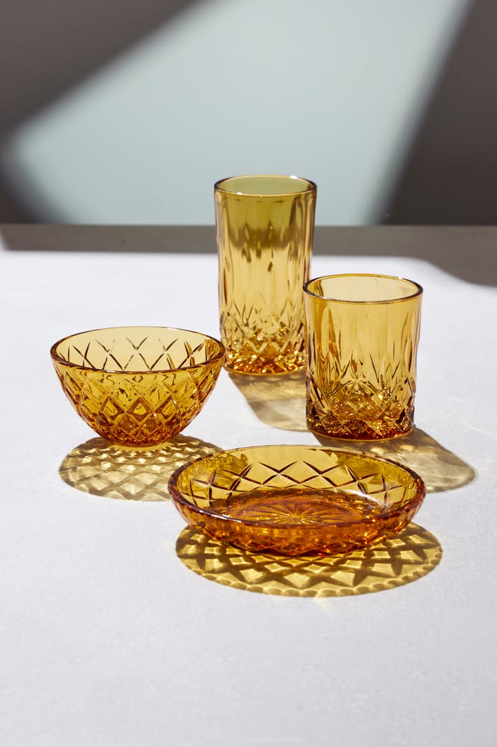 Sorrento small plate Ø16 cm 4-pack, Amber Lyngby Glas