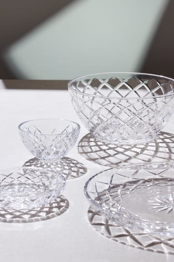 Sorrento small plate Ø16 cm 6-pack - Clear - Lyngby Glas