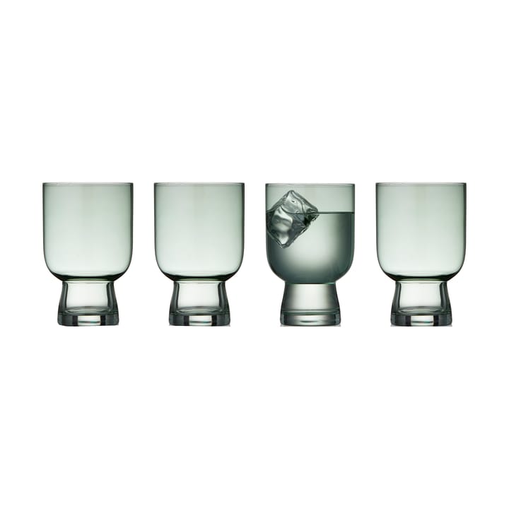 Sorrento water glass 30 cl 4-pack - Green - Lyngby Glas