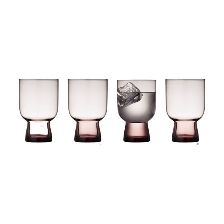 Sorrento water glass 30 cl 4-pack, Pink Lyngby Glas