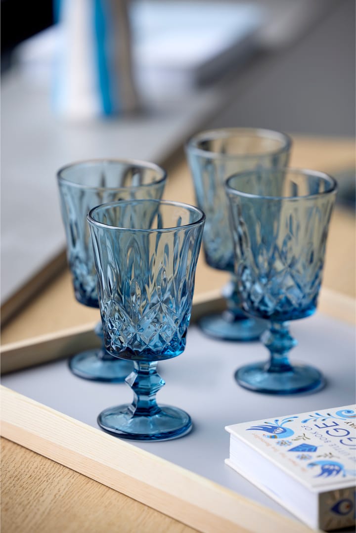 Sorrento wine glass 29 cl 4-pack, Blue Lyngby Glas