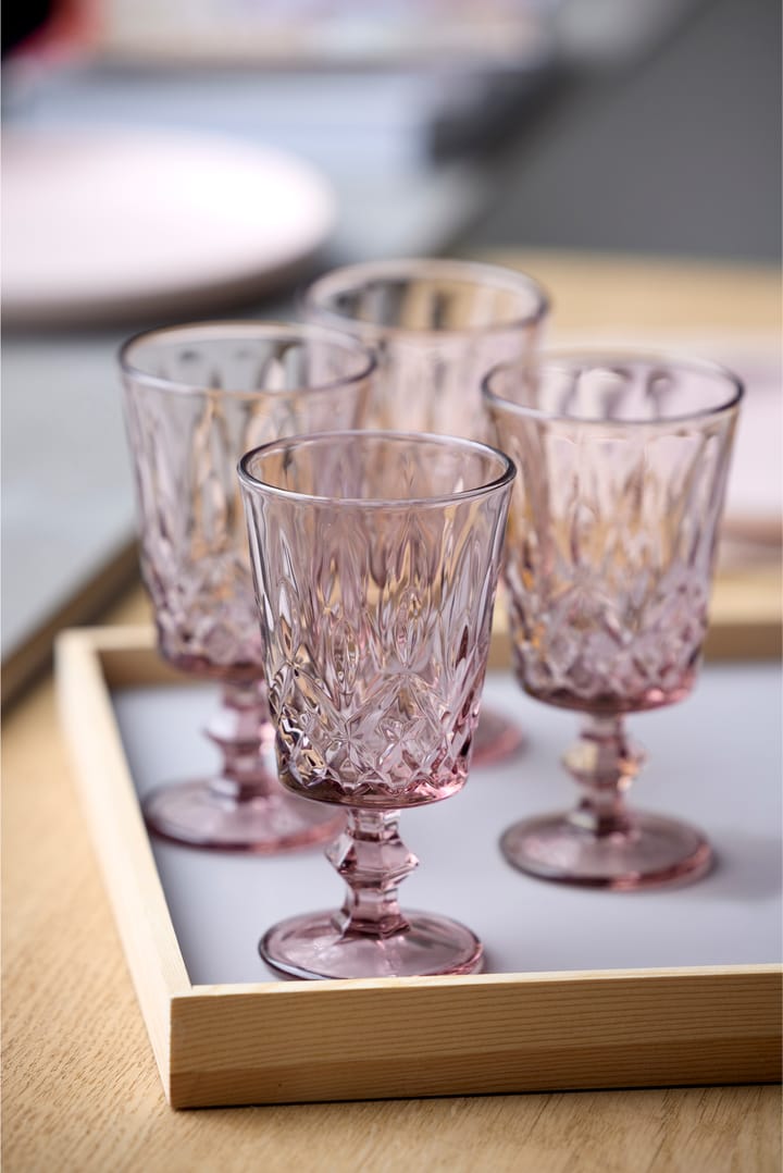 Sorrento wine glass 29 cl 4-pack, Pink Lyngby Glas