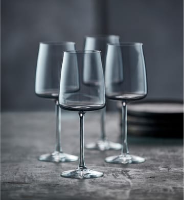 Zero white wine glass 43 cl 4-pack - Smoke - Lyngby Glas