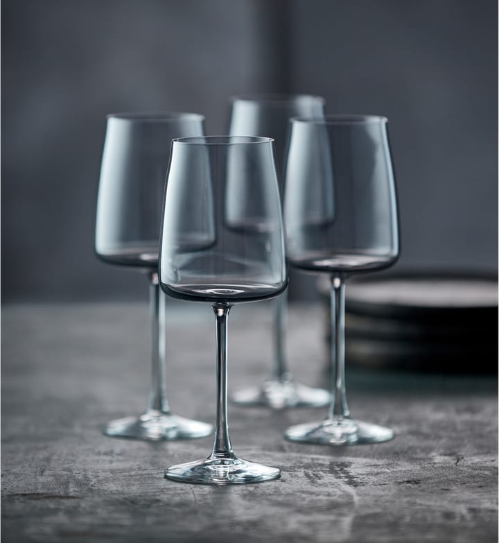 Zero white wine glass 43 cl 4-pack, Smoke Lyngby Glas