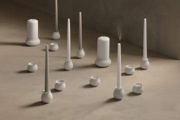 Curve candle sticks 7 cm - White - Lyngby Porcelæn