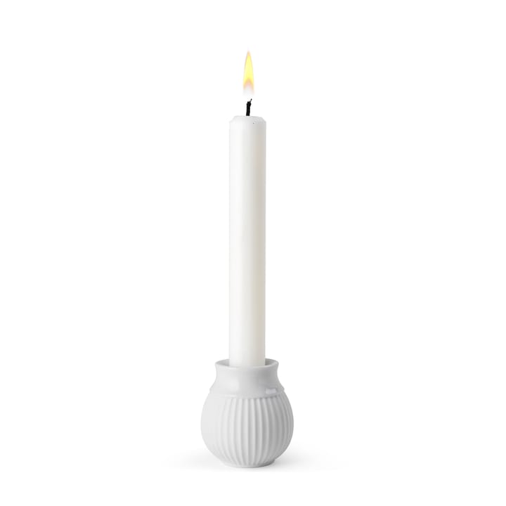 Curve candle sticks 7 cm, White Lyngby Porcelæn