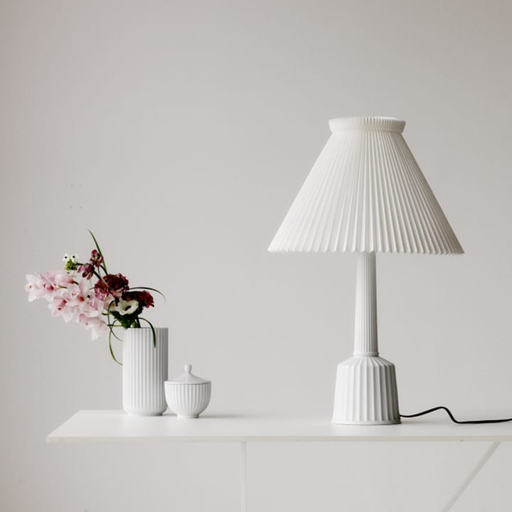 Esben klint table lamp, White, h.65 cm Lyngby Porcelæn