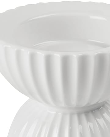 Lyngby Tura block candle holder Ø11.5 cm - White - Lyngby Porcelæn