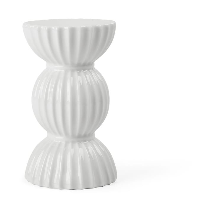 Lyngby Tura candle holder 14 cm, White Lyngby Porcelæn