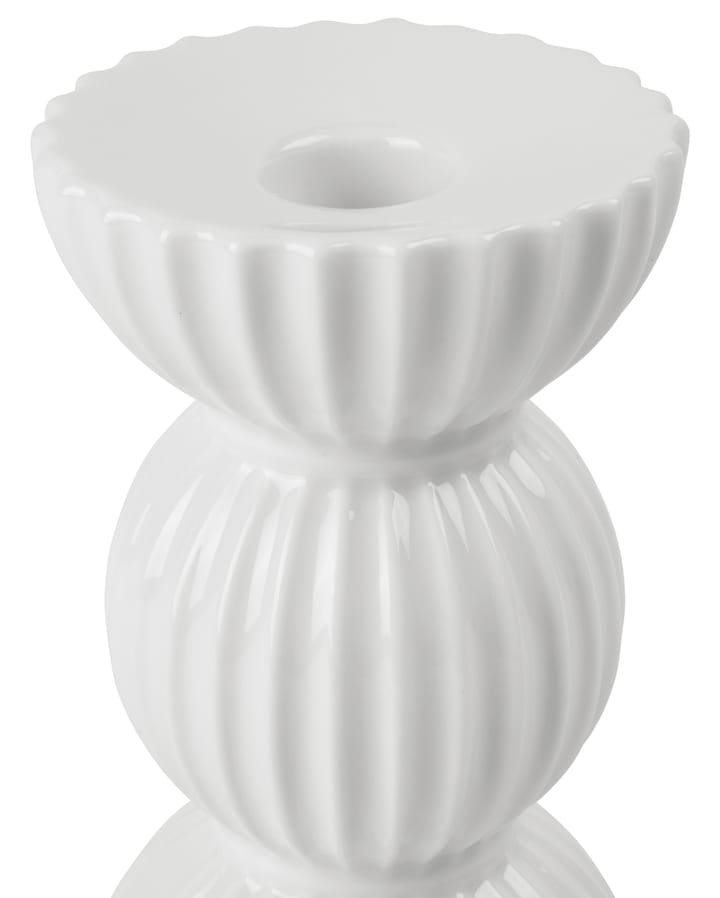 Lyngby Tura candle holder 14 cm, White Lyngby Porcelæn