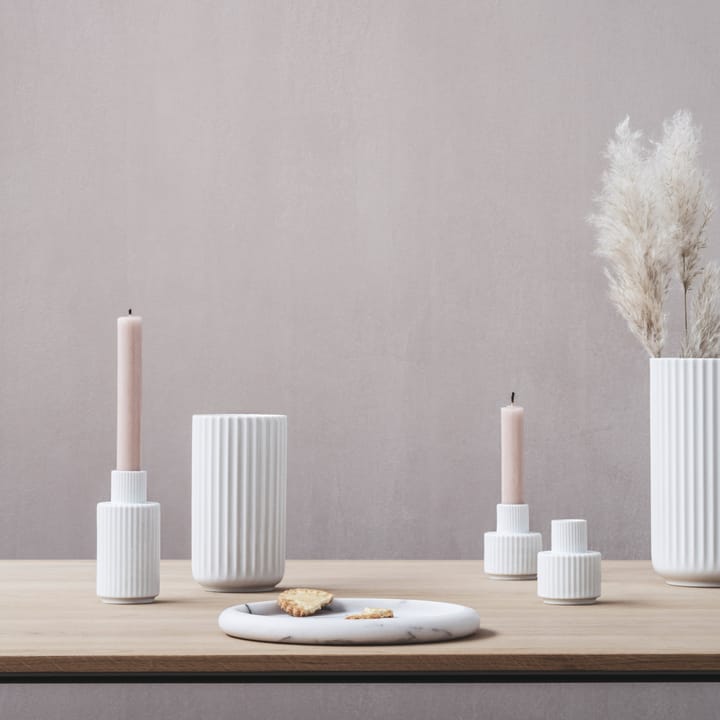 Lyngby vase candle holder white, 11 cm Lyngby Porcelæn