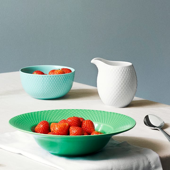 Rhombe bowl 32 cl, turquoise Lyngby Porcelæn