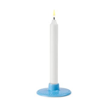 Rhombe candle holder 3 cm - Blue - Lyngby Porcelæn