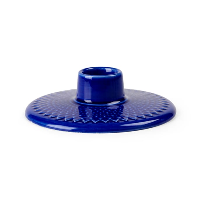 Rhombe candle holder 3 cm - Dark blue - Lyngby Porcelæn