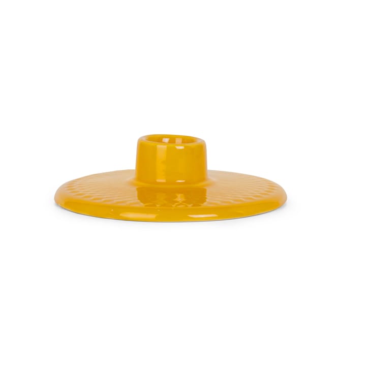 Rhombe candle holder 3 cm - Yellow - Lyngby Porcelæn