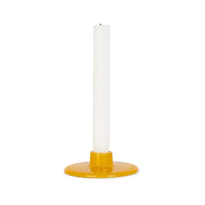 Rhombe candle holder 3 cm, Yellow Lyngby Porcelæn