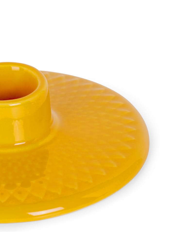 Rhombe candle holder 3 cm, Yellow Lyngby Porcelæn