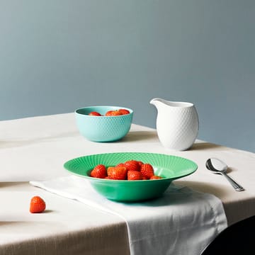 Rhombe deep plate green - 24.5 cm - Lyngby Porcelæn