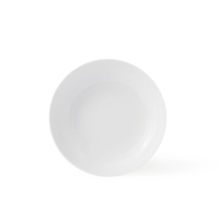 Rhombe deep  plate white, Ø 20 cm Lyngby Porcelæn