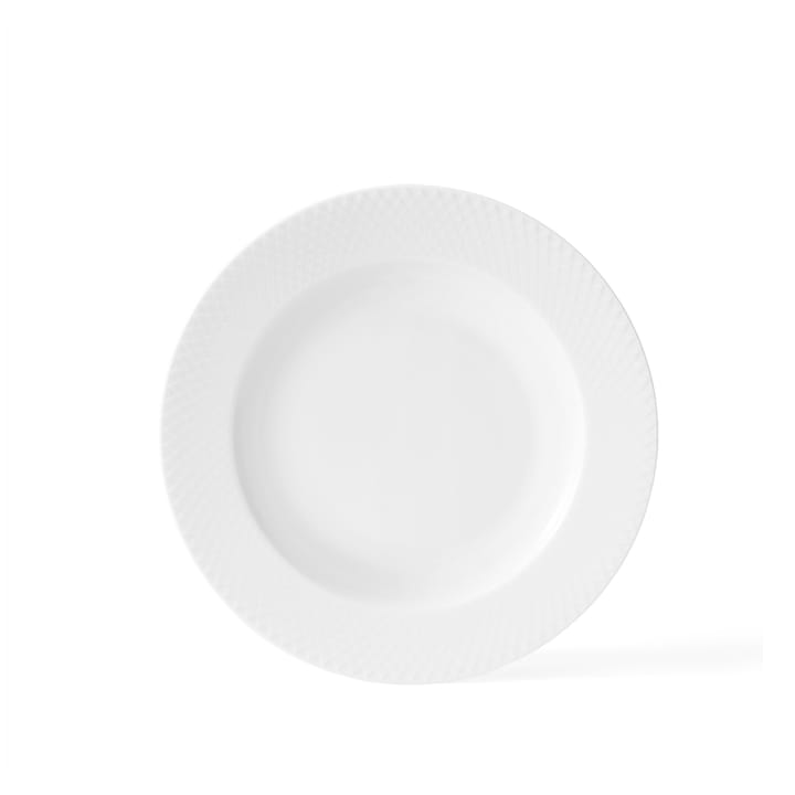 Rhombe deep  plate white, Ø 23 cm Lyngby Porcelæn