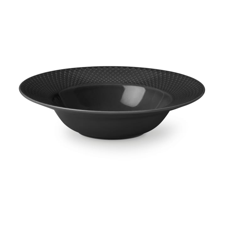 Rhombe Earth deep plate Ø24.5 cm, Slate Lyngby Porcelæn