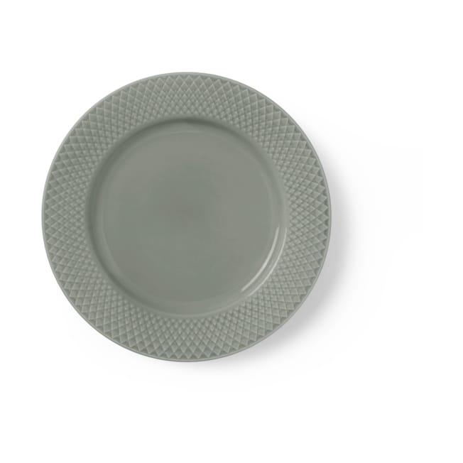 Rhombe Earth lunch plate Ø21 cm - Moss - Lyngby Porcelæn